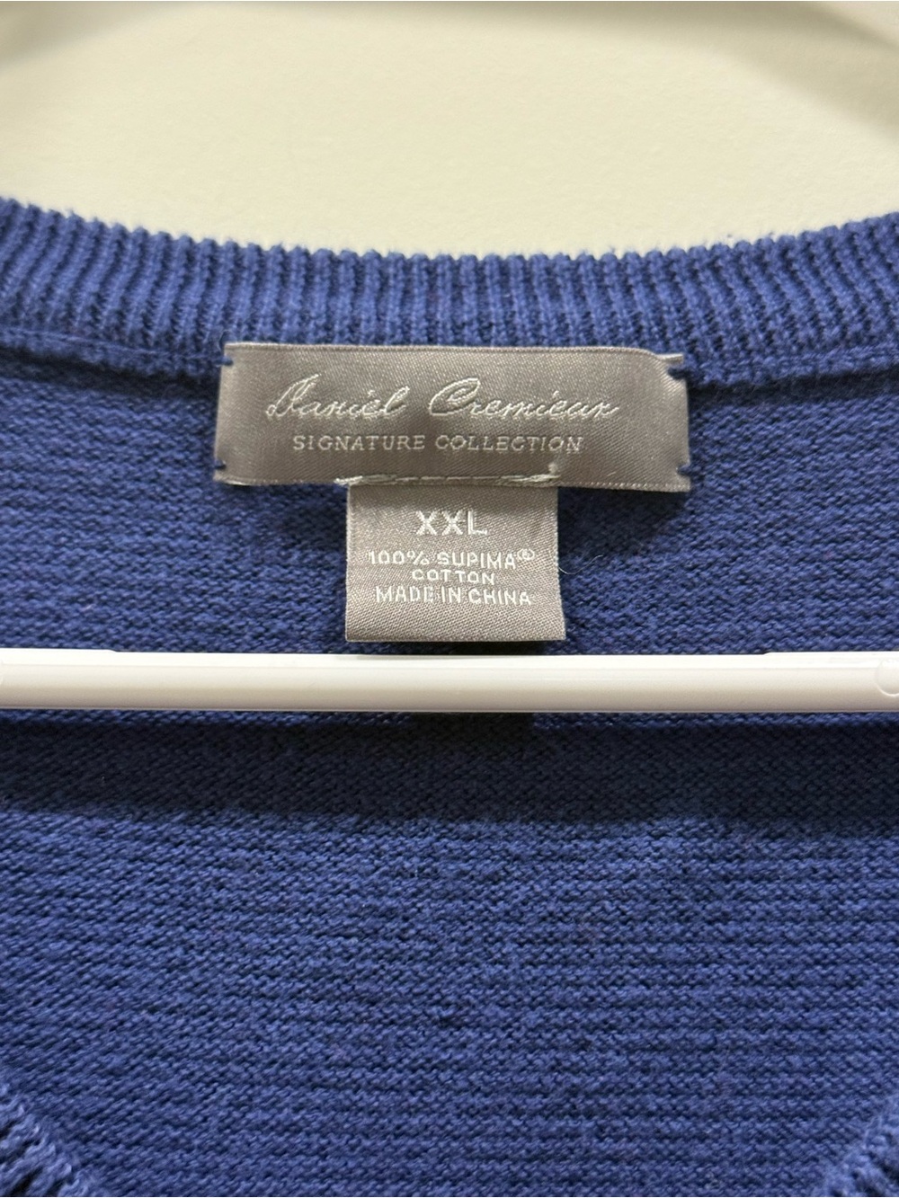 David Cremieux Men’s Blue V-Neck Sweater Vest - Picture 3 of 5